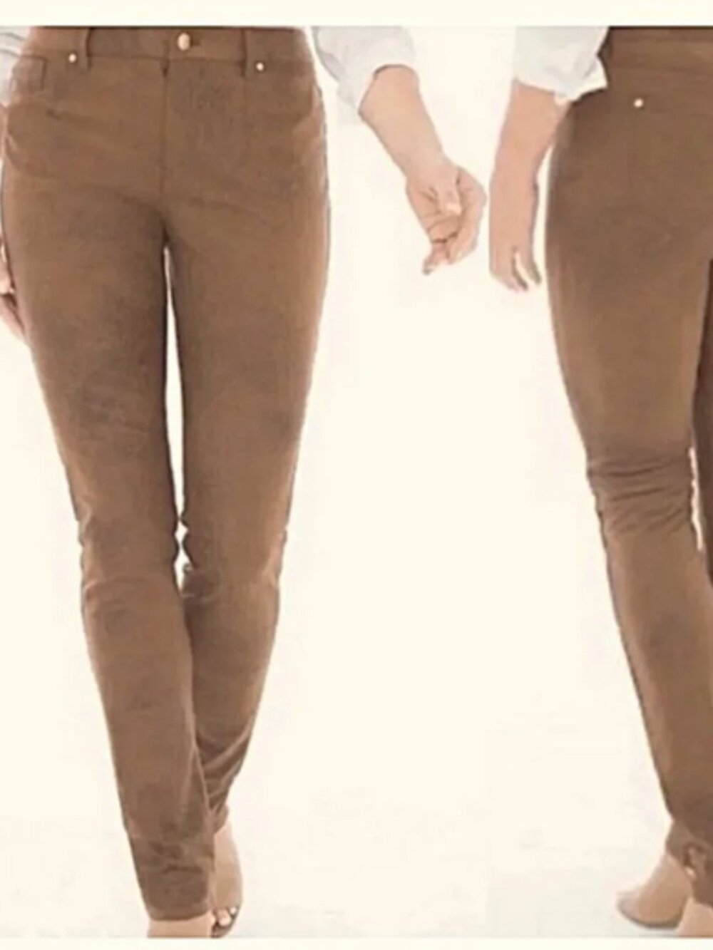 Chico's Brown Vegan Suede Pull On Jeggings Pants size 0.5